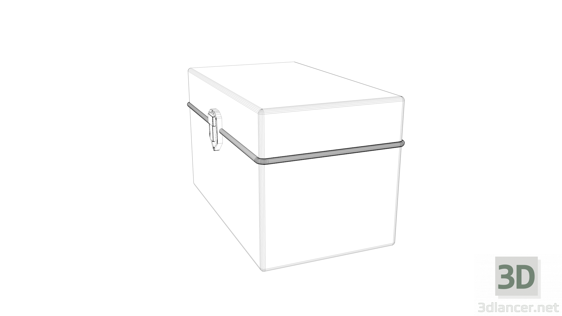 Caja vieja 3D modelo Compro - render