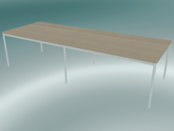 Mesa retangular Base 300x110 cm (Carvalho, Branco)