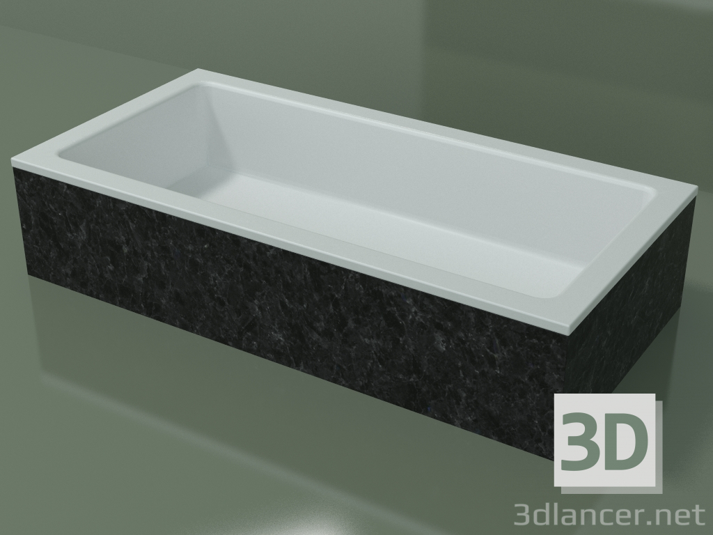 modello 3D Lavabo da appoggio (01R141101, Nero Assoluto M03, L 72, P 36, H 16 cm) - anteprima