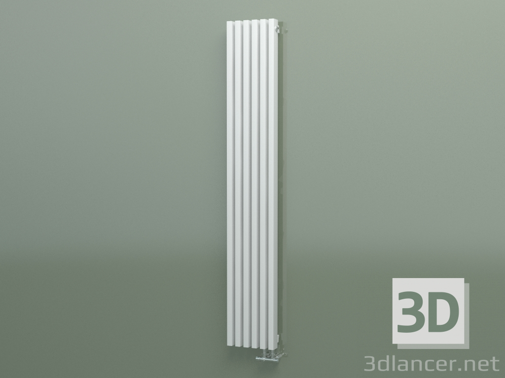 3d model Radiador vertical RETTA (6 secciones 1800 mm 60x30, blanco brillo) - vista previa