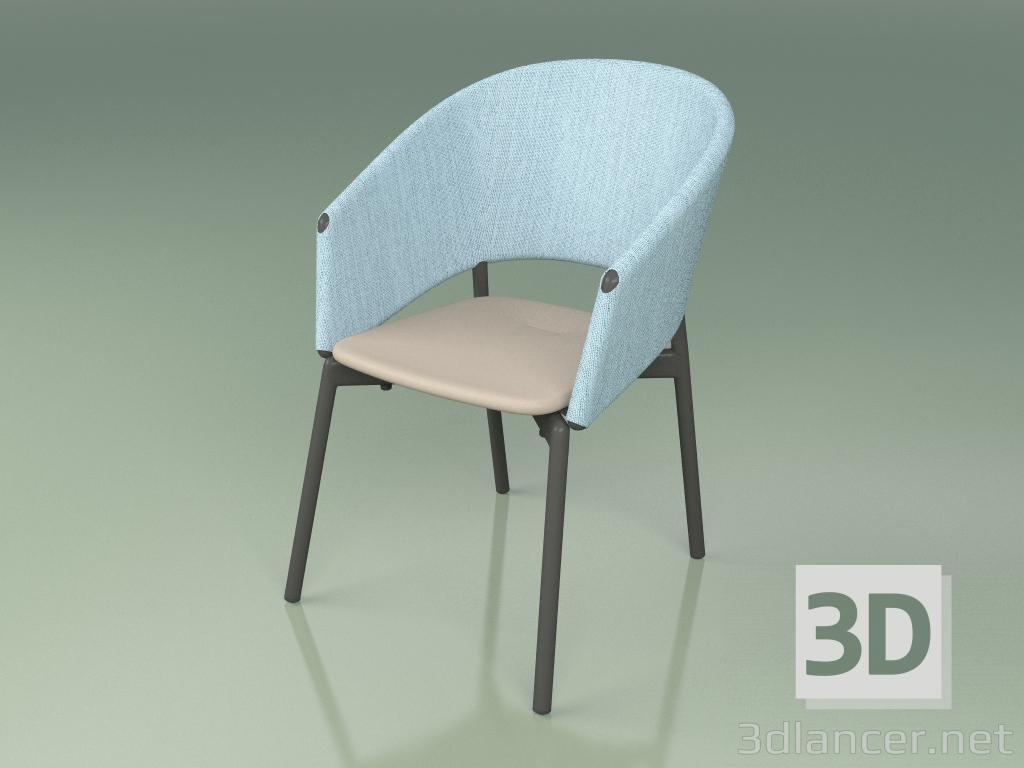 modello 3D Sedia Comfort 022 (Metal Smoke, Sky, Resina Poliuretanica Mole) - anteprima