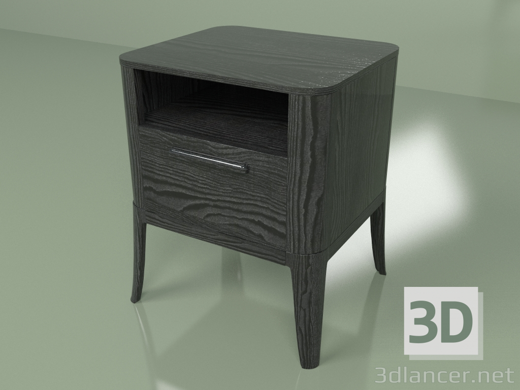 Modelo 3d Mesa de cabeceira brilhante (preta) - preview