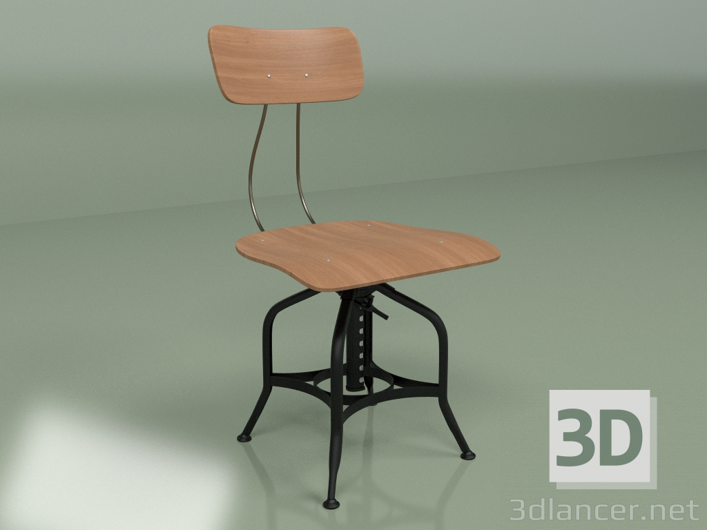 3d model Silla Toledo (marrón, negro) - vista previa