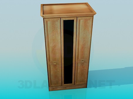 3d model Narrow wardrobe - preview