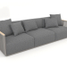 3d model 3-seater sofa (Quartz gray) - preview