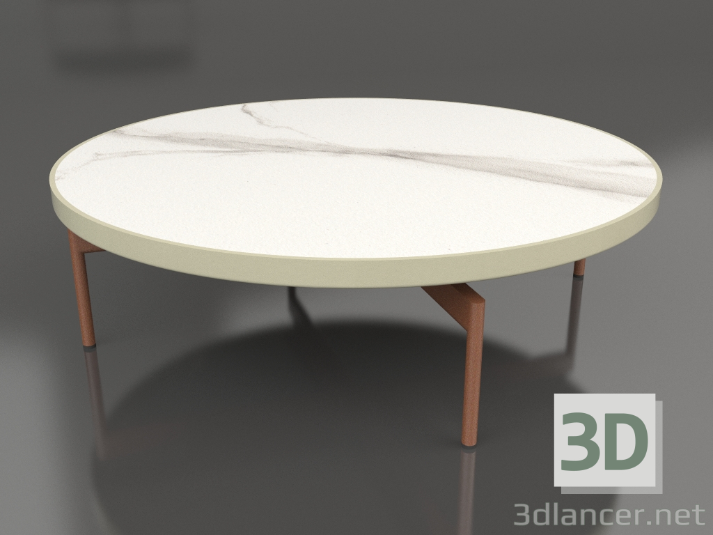 3d модель Стол журнальный круглый Ø120 (Gold, DEKTON Aura) – превью