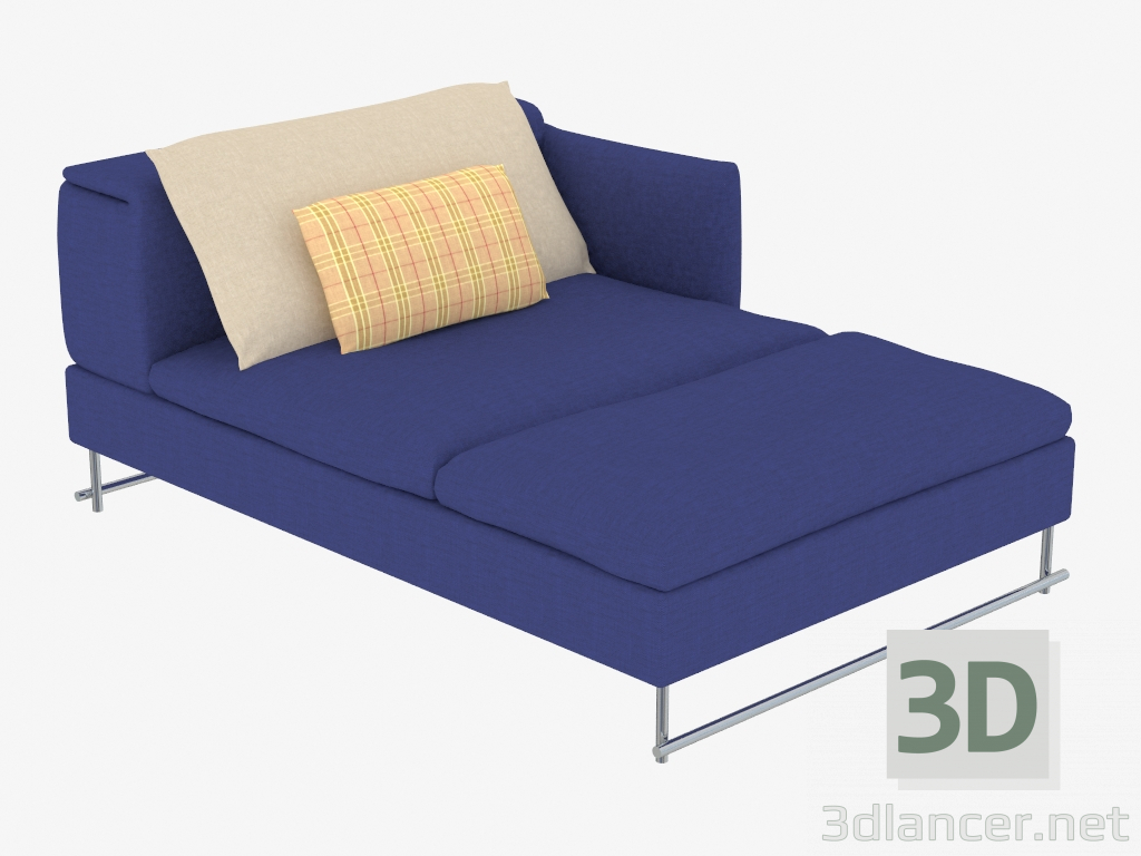 3d model Sofá con cojines decorativos. - vista previa