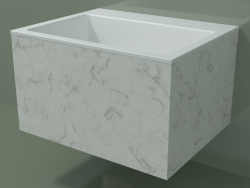 Lavabo sospeso (02R132302, Carrara M01, L 60, P 48, H 36 cm)