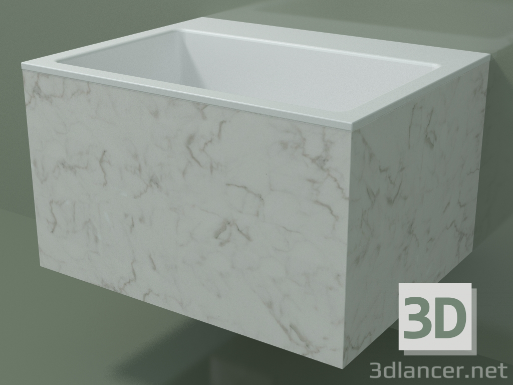 3D Modell Wandwaschbecken (02R132302, Carrara M01, L 60, P 48, H 36 cm) - Vorschau