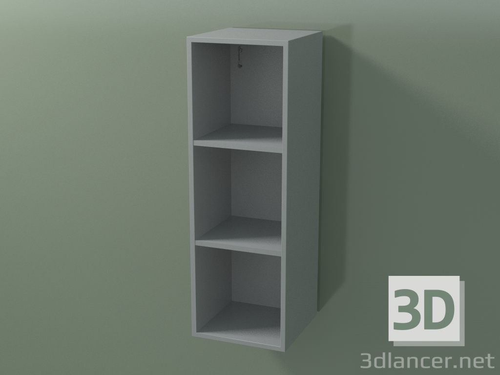 modello 3D Mobile alto Wall (8DUABC01, Silver Grey C35, L 24, P 24, H 72 cm) - anteprima