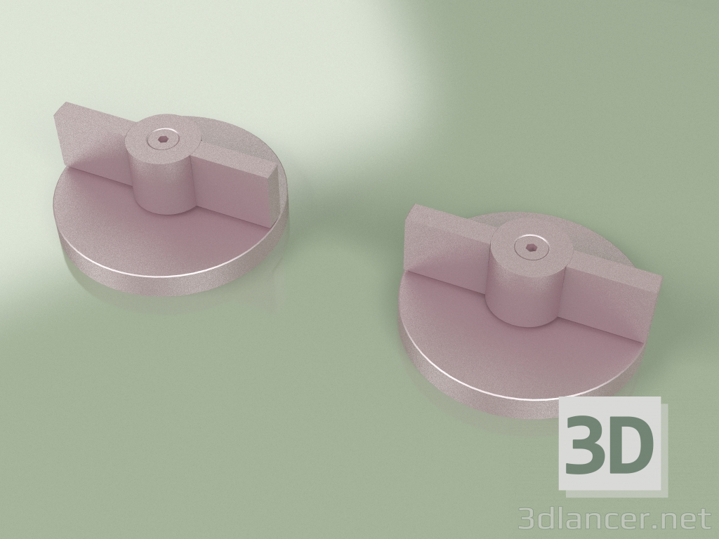 3d model Set of 2 mixing shut-off valves (19 51 V, OR) - preview