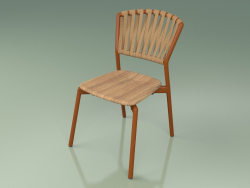 Sedia 120 (Metallo Ruggine, Teak)