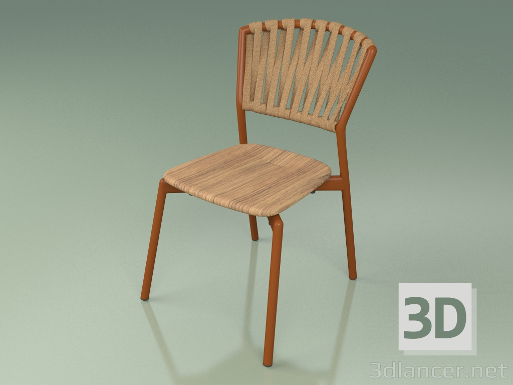 3d модель Стілець 120 (Metal Rust, Teak) – превью