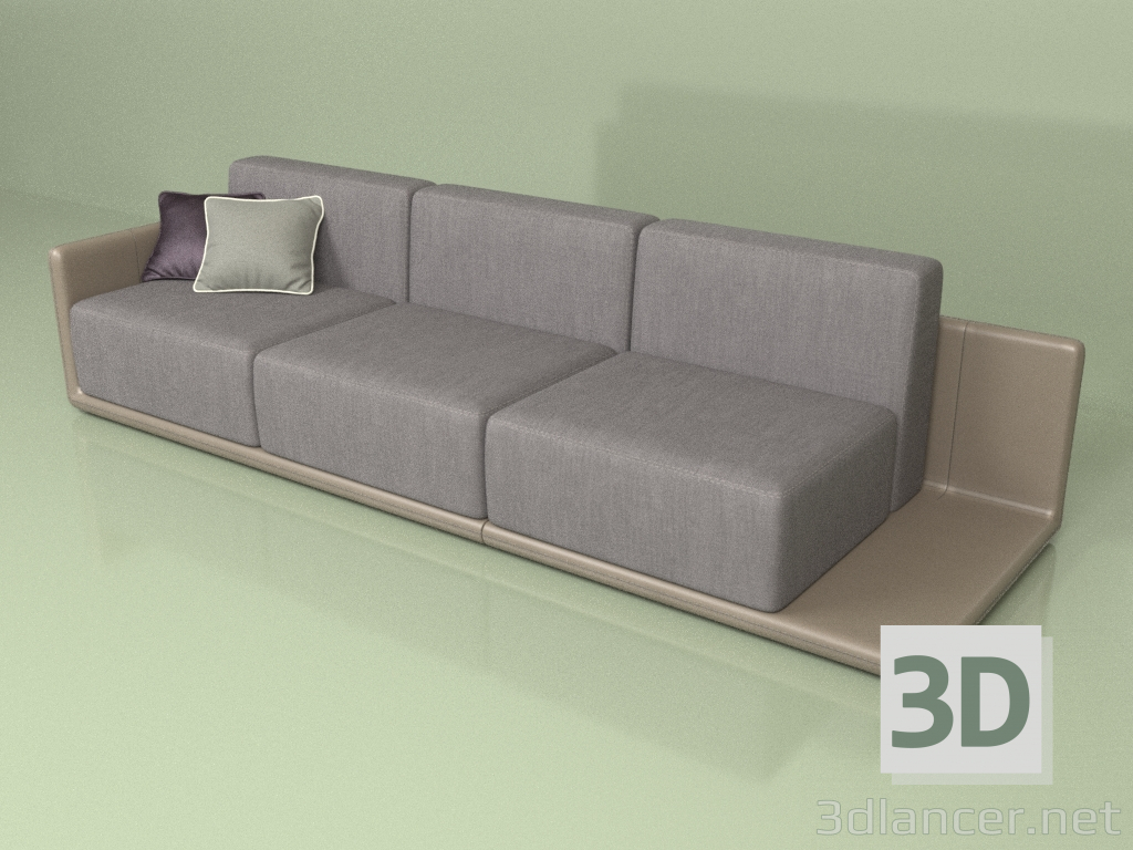 3D Modell Gerades Sofa Bernard - Vorschau