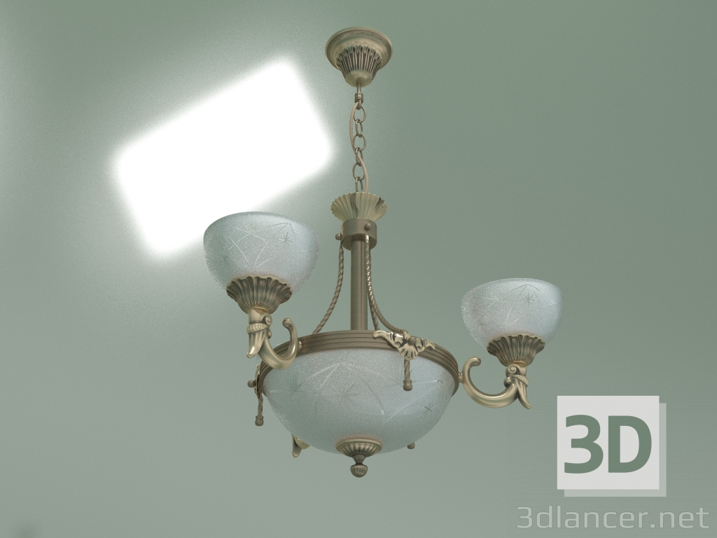 modello 3D Lampadario a sospensione 60006-6 (bronzo antico) - anteprima