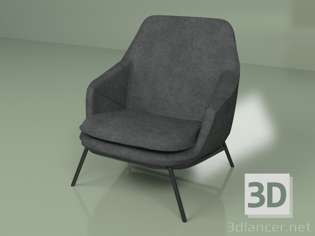 3d model Armchair Este (grey) - preview