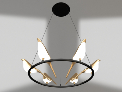 Lampadario Arsi nero, oro (08446-6A,33)