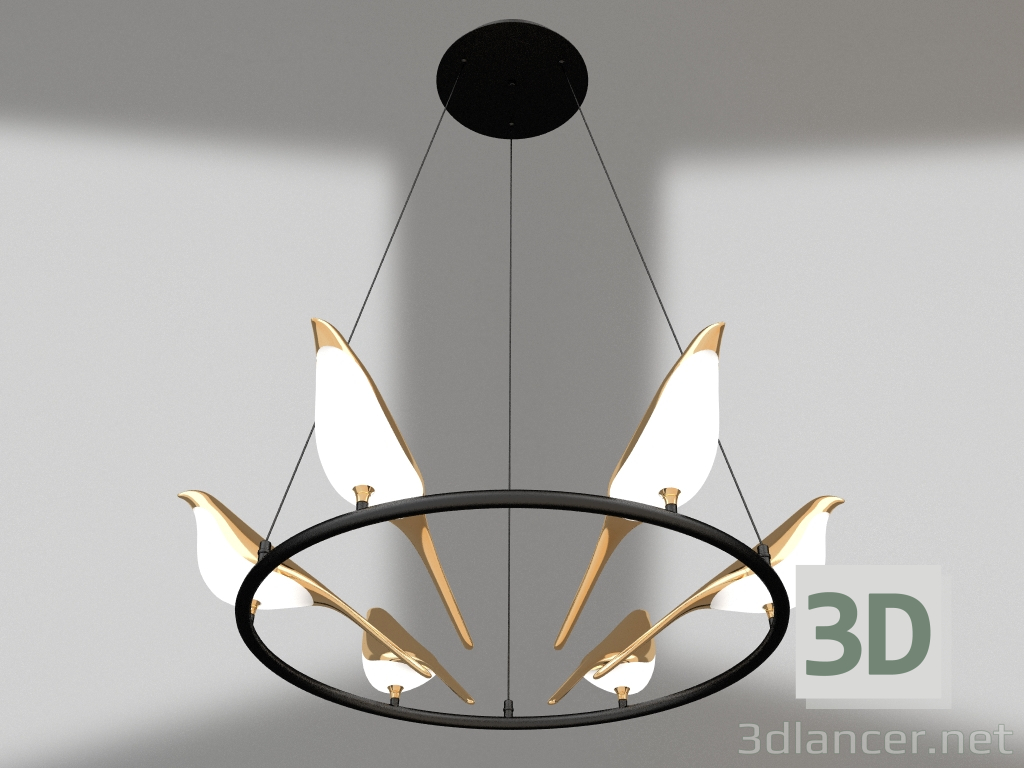 Modelo 3d Candelabro Arsi preto, ouro (08446-6A,33) - preview