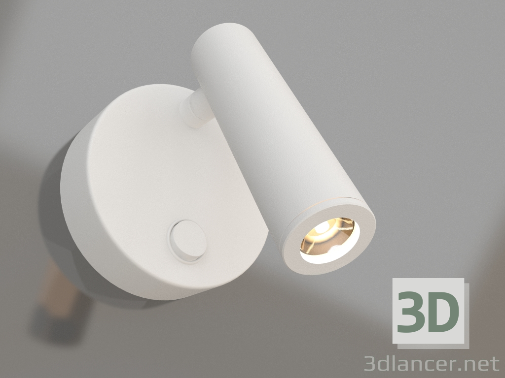 3d модель Світильник SP-BED-R90-3W Warm3000 (WH, 20 deg, 230V) – превью