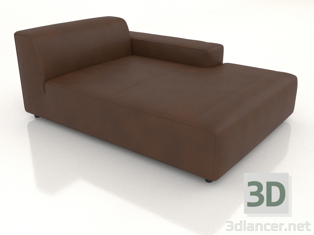 3d model Chaise longue 177 SOLO with a low armrest on the left - preview