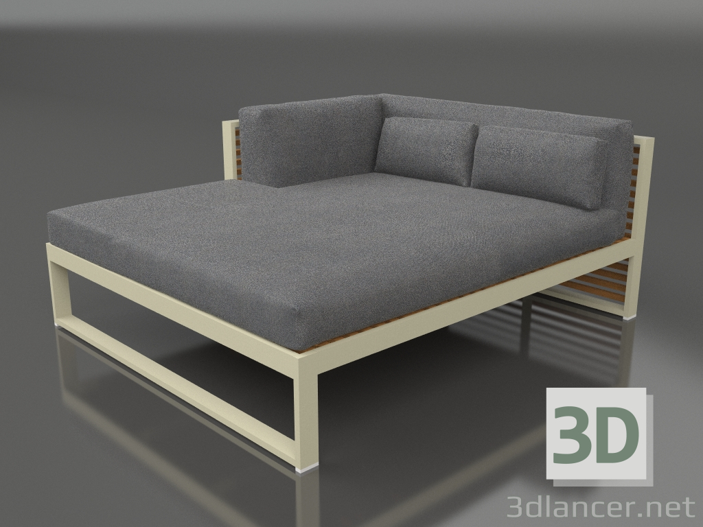 3d model Sofá modular XL, sección 2 izquierda, madera artificial (Oro) - vista previa