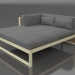 3d model Sofá modular XL, sección 2 izquierda, madera artificial (Oro) - vista previa