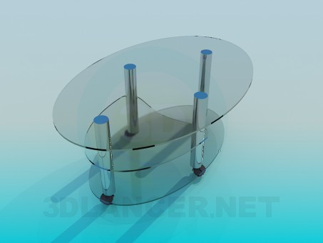 modèle 3D Table en verre - preview