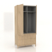 3D modeli FARGO gardırop 1050x600x2200 mm (açık meşe, 2 kapı, 4 çekmece, açık) - önizleme