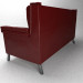 Sofa de cuero 3D modelo Compro - render