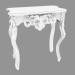 Modelo 3d Ornamento branco brilhante pequena mesa de parede - preview