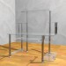 Modelo 3d Mesa de computador. Vidro, metal - preview