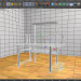 3d model Mesa de la computadora. Vidrio, metal - vista previa