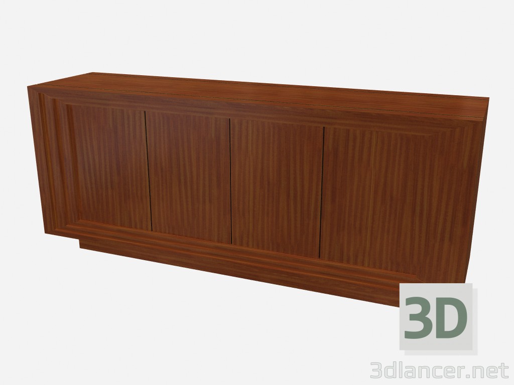 Modelo 3d Baú de madeira horizontal Ernani Art Deco - preview