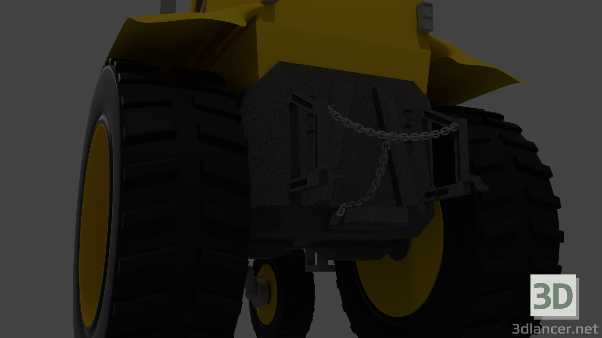 modèle 3D Tracteur - preview