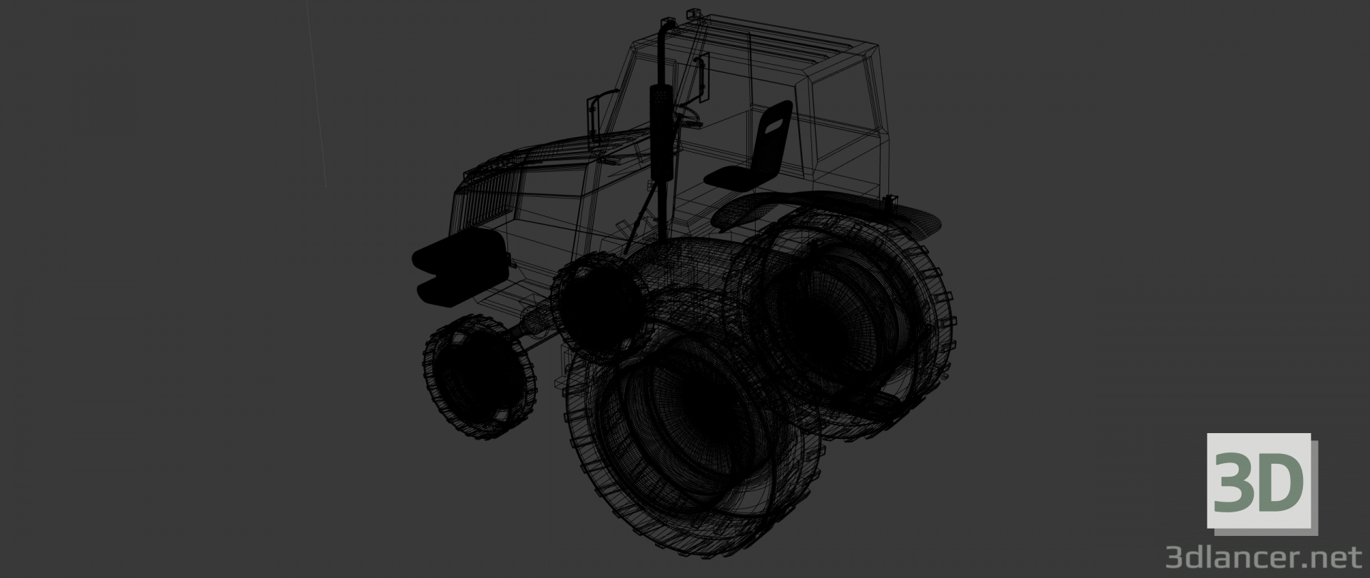 modèle 3D Tracteur - preview