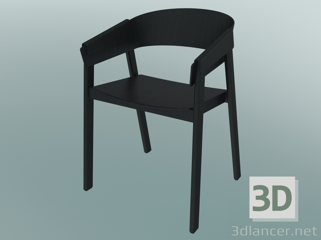 3d model Chair Cover (Black Wood) - preview