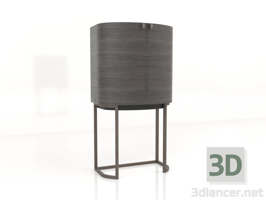 3d model Mueble bar curvo (D629) - vista previa