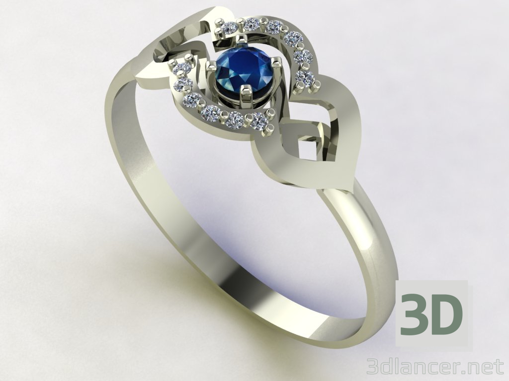 anillo de mujer 3D modelo Compro - render