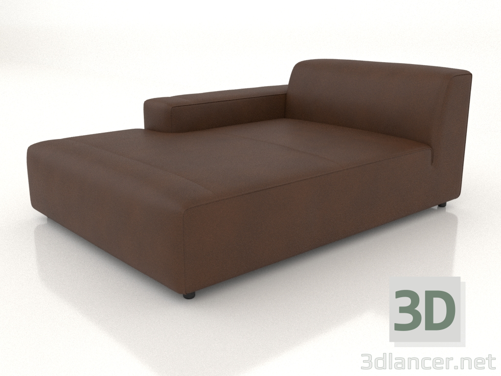 3d model Chaise longue 177 with a low armrest on the right - preview