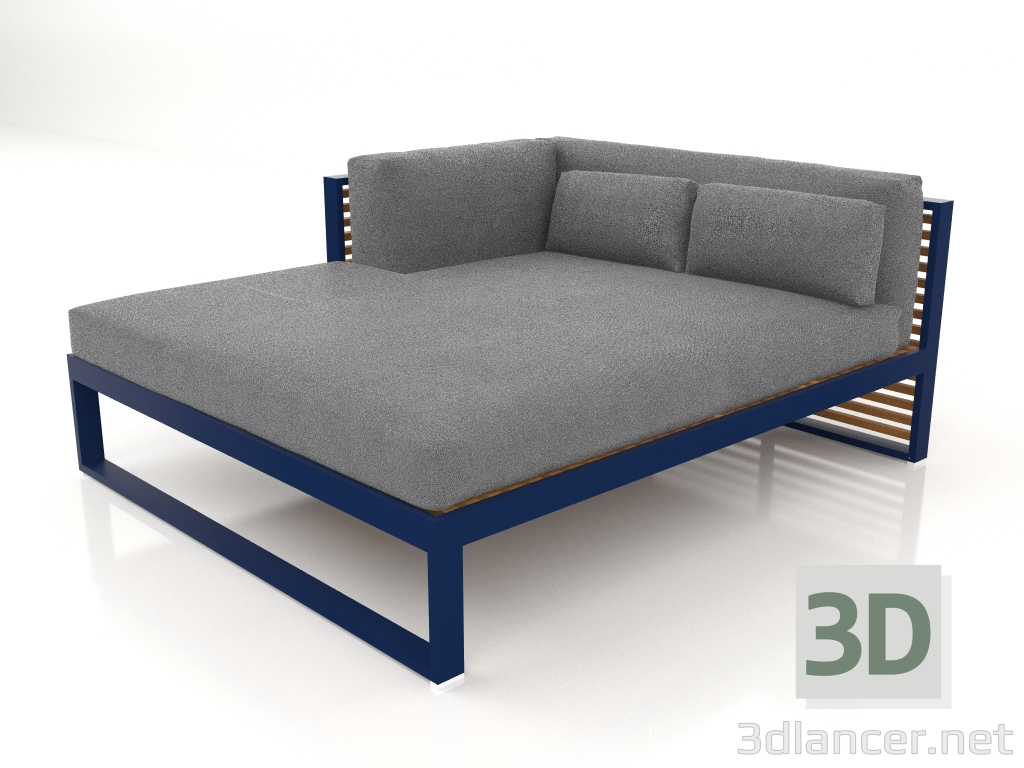 3d model Sofá modular XL, sección 2 izquierda, madera artificial (Azul noche) - vista previa