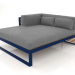 3d model Sofá modular XL, sección 2 izquierda, madera artificial (Azul noche) - vista previa