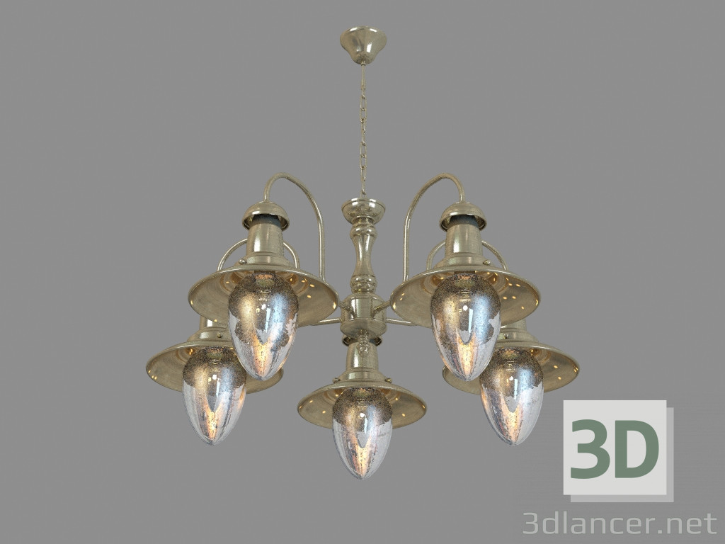 modello 3D Lampadario A5518LM-5AB - anteprima