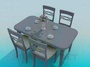 Dining table and chairs