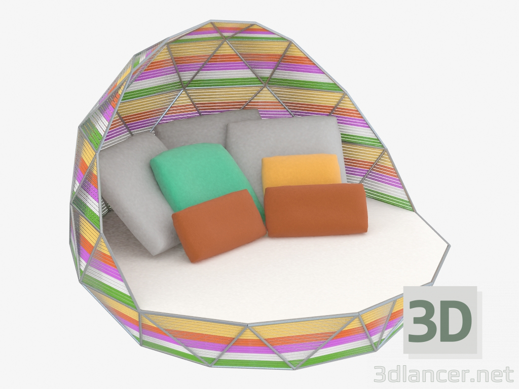 Modelo 3d Sofá-cama ao ar livre - preview