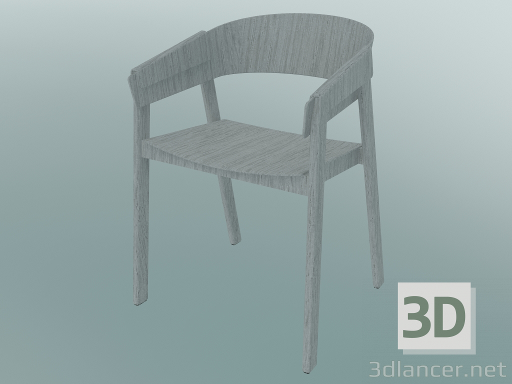 modello 3D Copertura della sedia (legno grigio) - anteprima