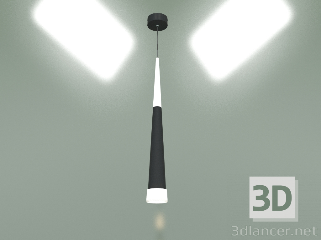 3D modeli Sarkıt LED lamba DLR038 (siyah mat) - önizleme