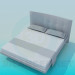 3d model Low double bed - preview