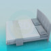 3d model Low double bed - preview