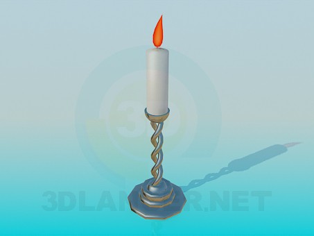 3d model Candle in a candleholder - preview