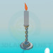 3d model Candle in a candleholder - preview